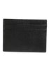 Dolce & Gabbana Black Leather Crystal DG Logo Embellished Card Holder Wallet